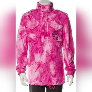 Anti Social Social Club Alpha Industries  Jacket Tie Dye Pink Size M nwt